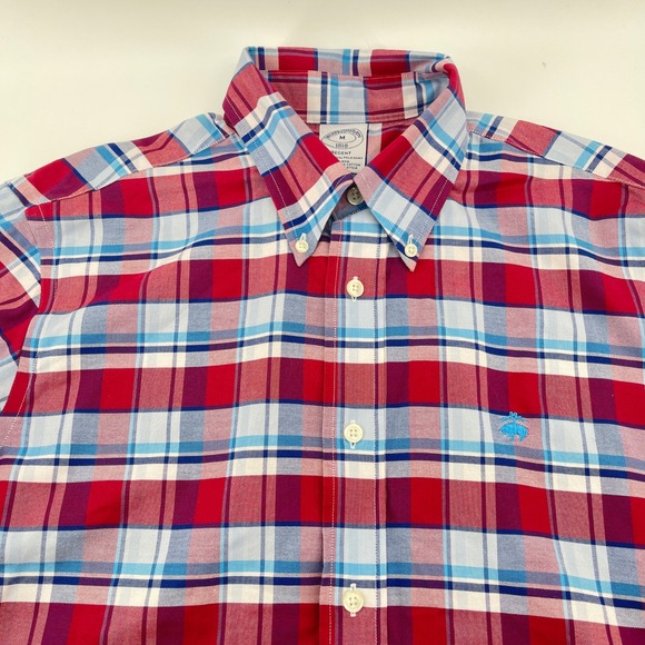 Brooks Brothers Other - Brooks Brothers Button Down Shirt Mens M Red Plaid Supima Cotton Regent Non-Iron